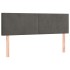 Cabeceros 2 unidades terciopelo gris oscuro 72x5x78/88