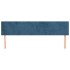 Cabeceros 2 unidades de terciopelo azul oscuro 90x5x78/88