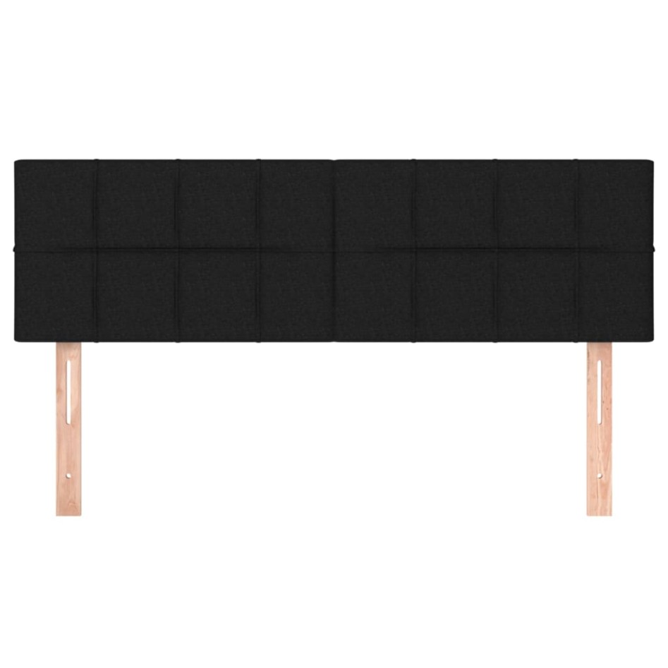 Cabeceros 2 unidades tela negro 72x5x78/88