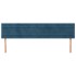 Cabeceros 2 unidades de terciopelo azul oscuro 90x5x78/88