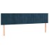 Cabeceros 2 unidades de terciopelo azul oscuro 80x5x78/88