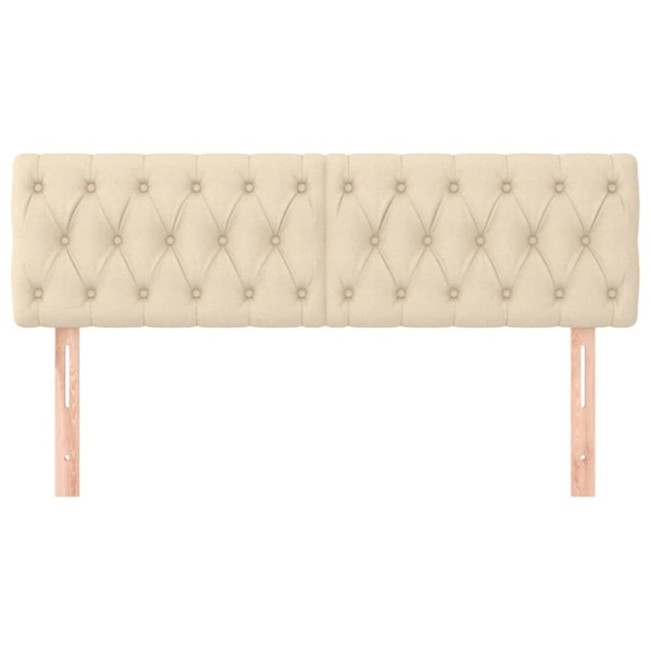 Cabeceros 2 unidades tela color crema 72x7x78/88