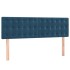 Cabeceros 2 unidades terciopelo azul oscuro 72x5x78/88