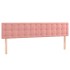 Cabeceros 2 unidades de terciopelo rosa 80x5x78/88