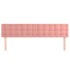 Cabeceros 2 unidades de terciopelo rosa 80x5x78/88