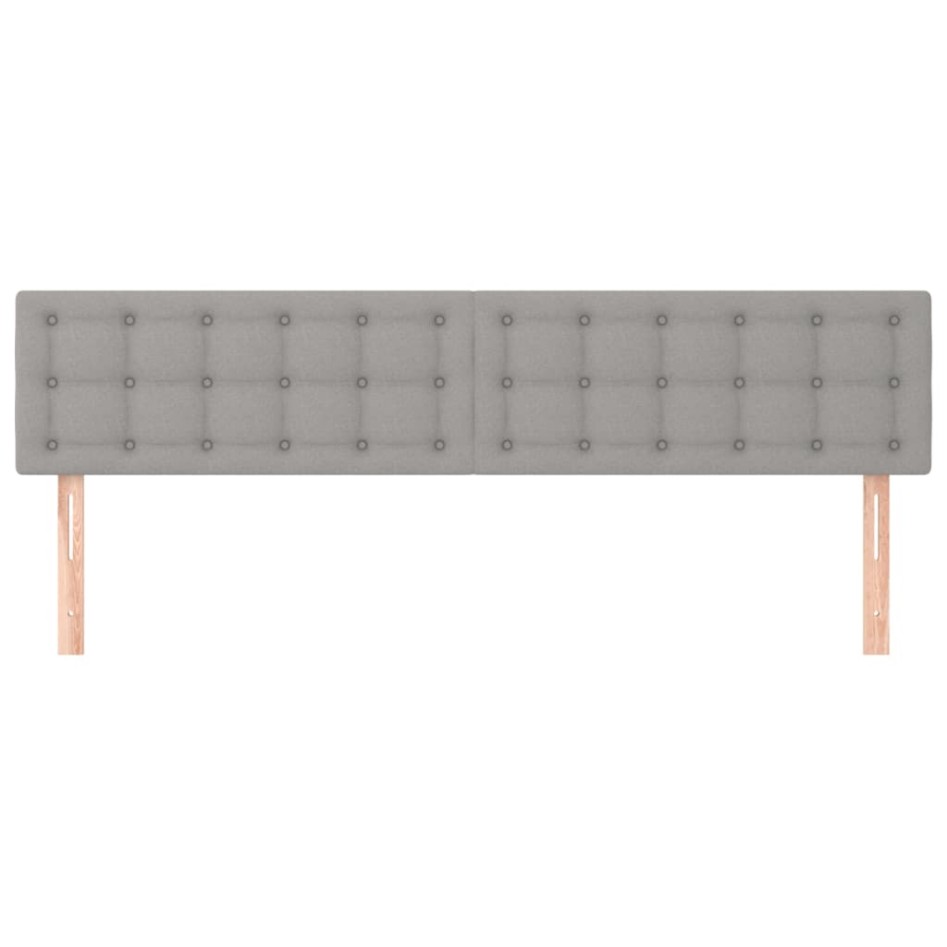 Cabeceros 2 unidades de tela gris claro 80x5x78/88