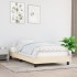 Estructura de cama sin colchón tela crema 80x200