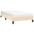 Estructura de cama sin colchón tela crema 80x200
