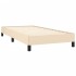 Estructura de cama sin colchón tela crema 80x200