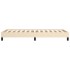 Estructura de cama sin colchón tela crema 80x200