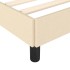 Estructura de cama sin colchón tela crema 80x200