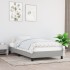 Estructura de cama sin colchón tela gris claro 90x190