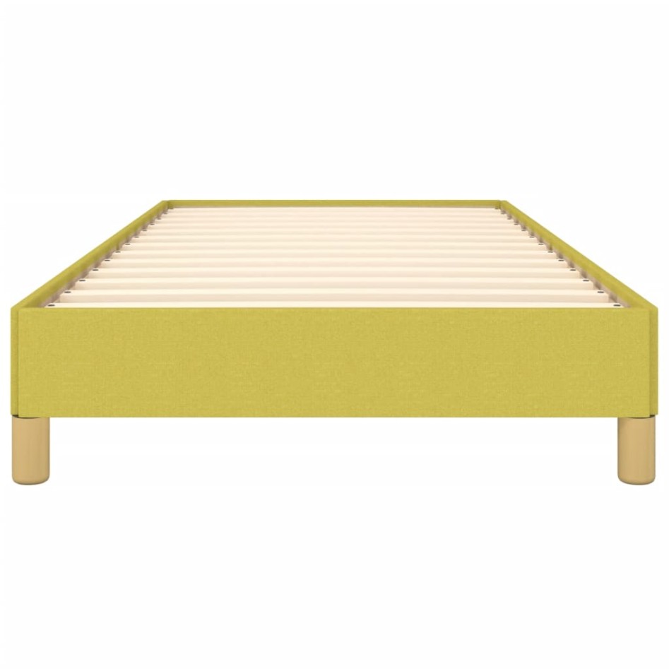 Estructura de cama sin colchón tela verde 100x200