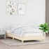 Estructura de cama sin colchón tela crema 90x200