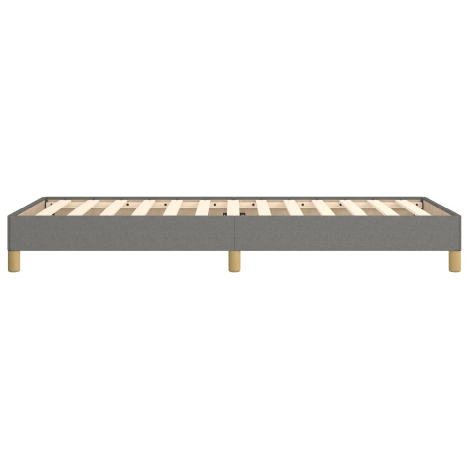 Estructura de cama sin colchón tela gris oscuro 90x200