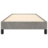 Estructura de cama sin colchón terciopelo gris claro 90x200