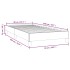 Estructura de cama sin colchón terciopelo gris claro 90x200
