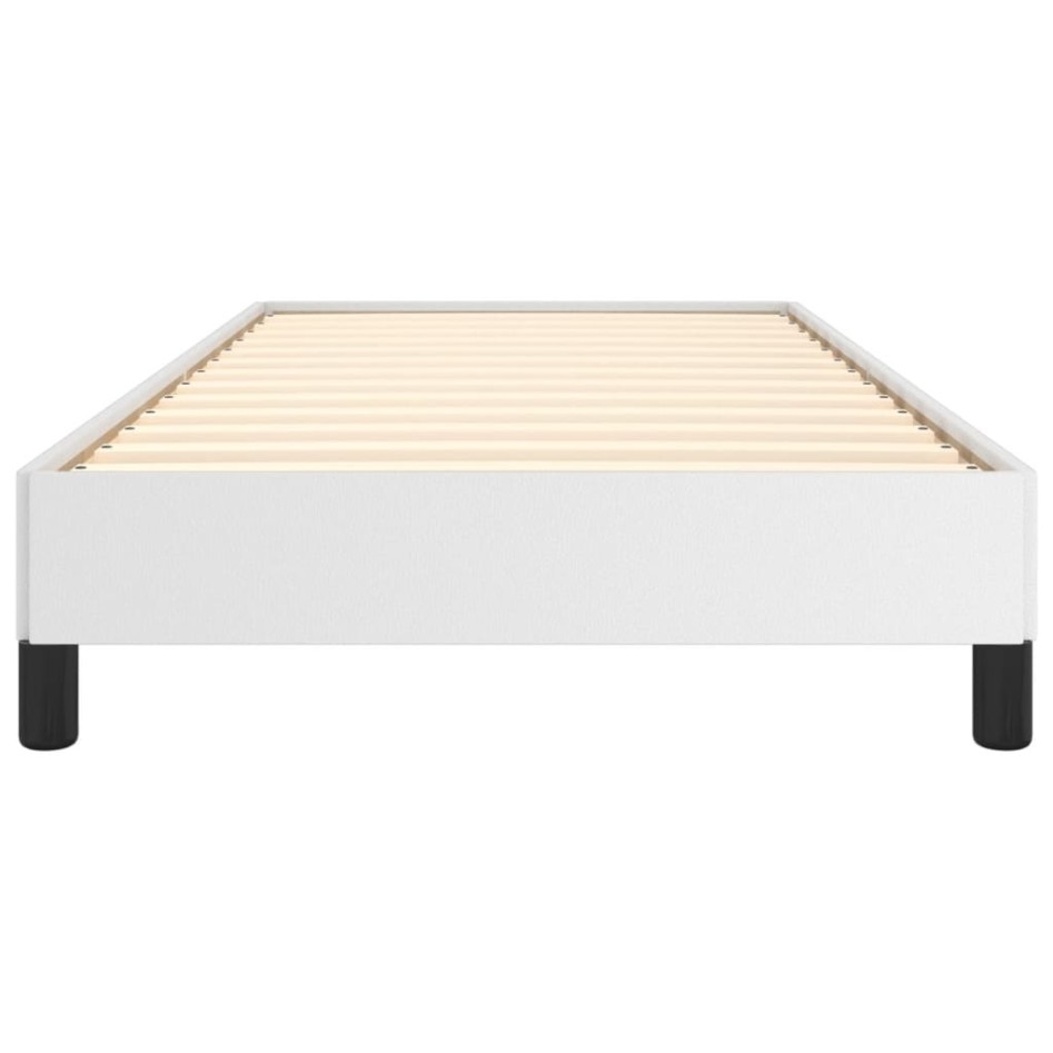 Estructura de cama sin colchón cuero sintético blanco 80x200