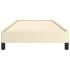 Estructura de cama sin colchón cuero sintético crema 100x200
