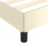 Estructura de cama sin colchón cuero sintético crema 100x200