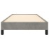 Estructura de cama sin colchón terciopelo gris claro 90x190