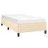 Estructura de cama sin colchón tela crema 90x200