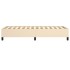 Estructura de cama sin colchón tela crema 90x200