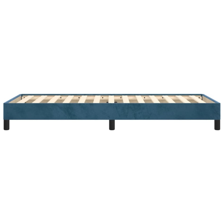 Estructura de cama sin colchón terciopelo azul oscuro 80x200