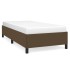 Estructura de cama sin colchón tela marrón oscuro 100x200