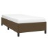 Estructura de cama sin colchón tela marrón oscuro 100x200