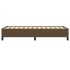 Estructura de cama sin colchón tela marrón oscuro 100x200