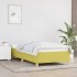 Estructura de cama sin colchón tela verde 90x200