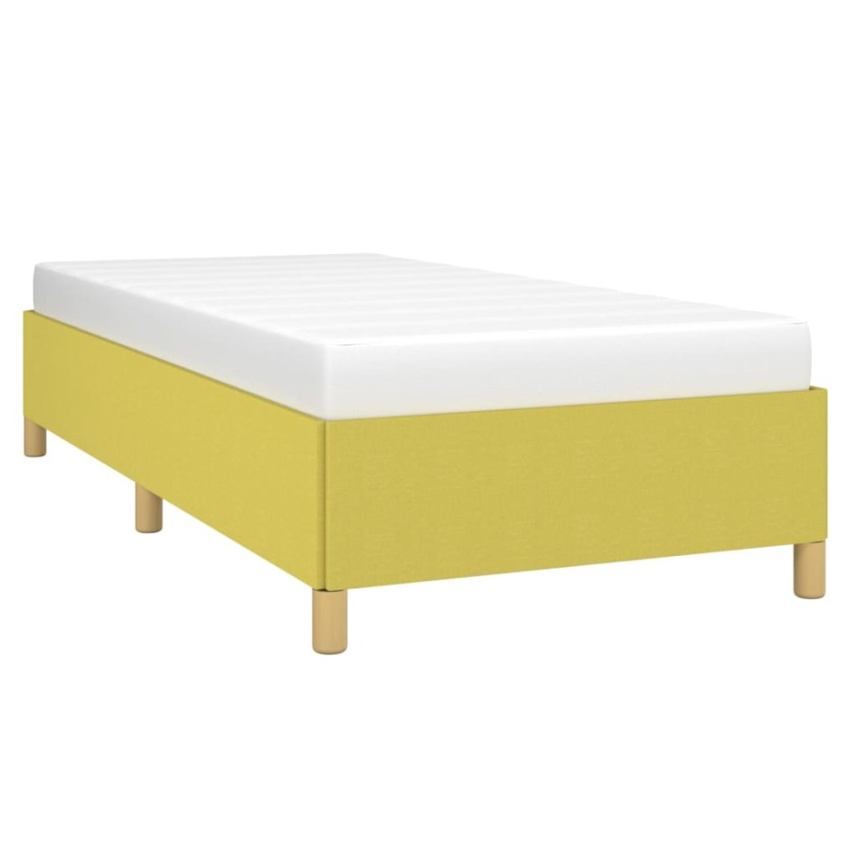 Estructura de cama sin colchón tela verde 90x200