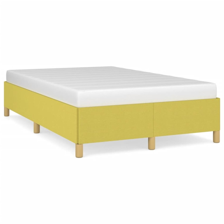 Estructura de cama sin colchón tela verde 120x200