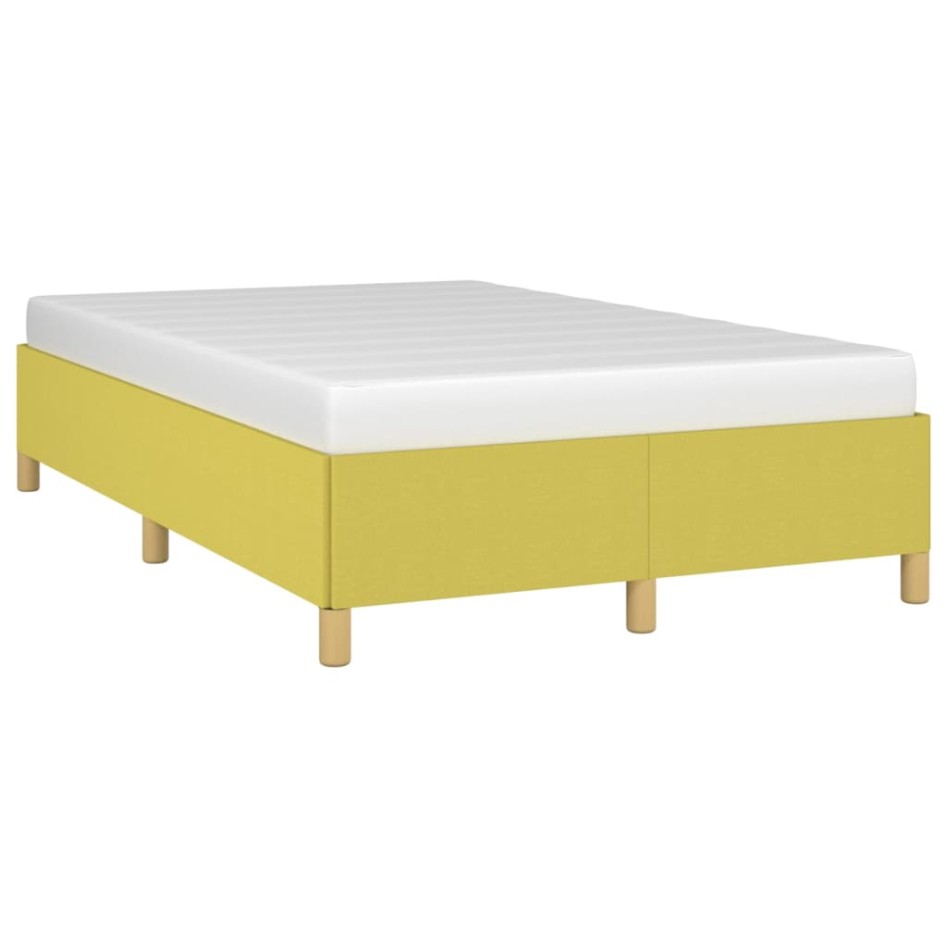 Estructura de cama sin colchón tela verde 120x200