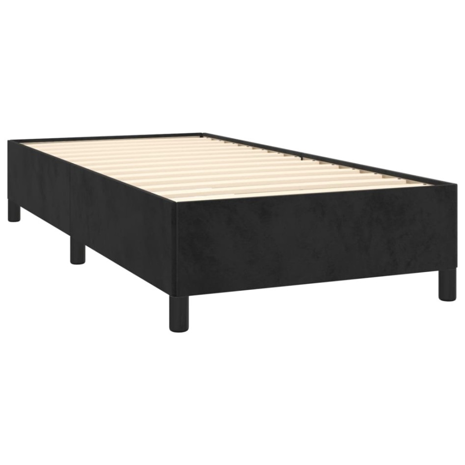 Estructura de cama sin colchón terciopelo negro 100x200