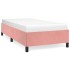 Estructura de cama sin colchón terciopelo rosa 90x190