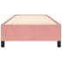 Estructura de cama sin colchón terciopelo rosa 90x190