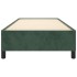 Estructura de cama sin colchón terciopelo verde oscuro