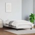 Estructura de cama con cabecero sin colchón blanco 80x200