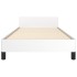 Estructura de cama con cabecero sin colchón blanco 80x200