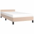 Estructura de cama con cabecero sin colchón capuchino 80x200
