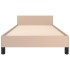 Estructura de cama con cabecero sin colchón capuchino 80x200