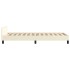 Estructura de cama con cabecero sin colchón crema 100x200