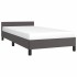 Estructura de cama con cabecero sin colchón gris 100x200