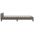 Estructura de cama con cabecero sin colchón gris 100x200