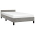Estructura de cama sin colchón terciopelo gris claro 90x200
