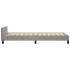 Estructura de cama sin colchón terciopelo gris claro 90x200