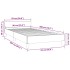Estructura de cama sin colchón terciopelo gris claro 90x200