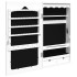 Espejo con joyero de pared blanco 37,5x10x67